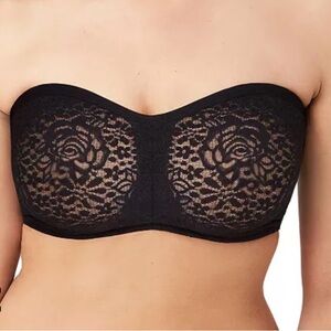 Wacoal Halo Strapless Bra Womens Sz 40DD 854205 Black NWOT Underwired